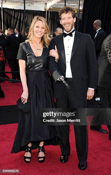 Writer Aron Ralston and wife Jessica Trusty arrive at the 83rd Annual Academy Awards held at the Kodak Theatre on February 27, 2011 in Hollywood,...