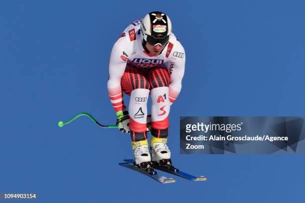 Hannes Reichelt of Austria in action during the FIS World Ski Championships Men's and Women's Downhill Training on February 7, 2019 in Are Sweden.