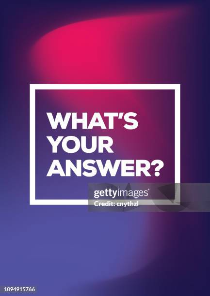 what's your answer. inspiring creative motivation quote poster template. vector typography - illustration - sign different languages stock illustrations