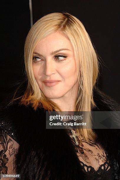 Madonna arrives at the Vanity Fair Oscar party hosted by Graydon Carter held at Sunset Tower on February 27, 2011 in West Hollywood, California.