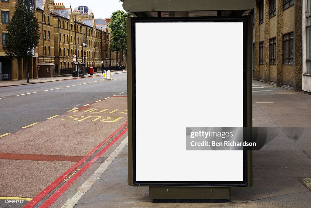 Blank bus stop space