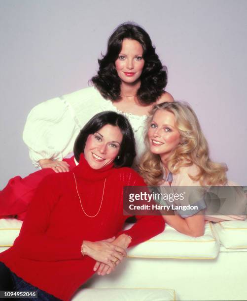 Actresses Chery Ladd, Jaclyn Smith, Kate Jackson pose for a portrait in Los Angeles, California.