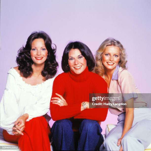 Actresses Chery Ladd, Jaclyn Smith, Kate Jackson pose for a portrait in Los Angeles, California.