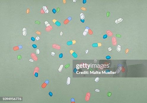 Variety of medication pills and capsules Variety of medication pills and capsules