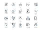Set of stroke smart home icons