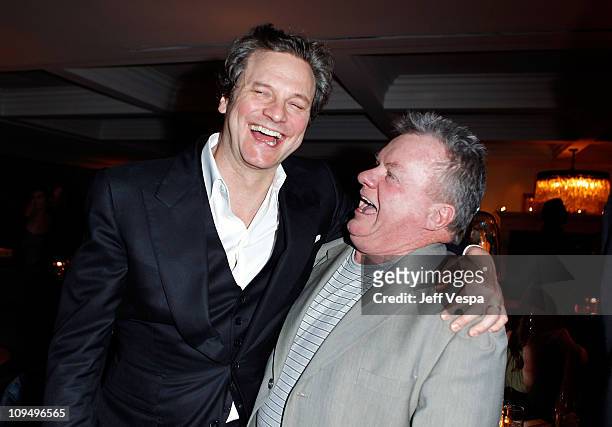Actors Colin Firth and Jack McGee attend the Montblanc Cocktail Party co-hosted by Harvey and Bob Weinstein celebrating the Weinstein Companys...