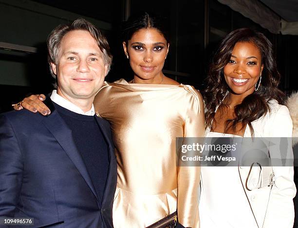 Niche Media Jason Binn, designer Rachel Roy, and actress Gabrielle Union attend the Montblanc Cocktail Party co-hosted by Harvey and Bob Weinstein...