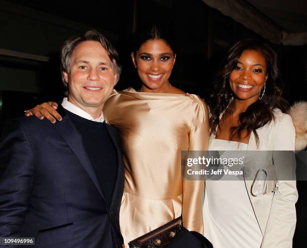 Niche Media Jason Binn, designer Rachel Roy, and actress Gabrielle Union attend the Montblanc Cocktail Party co-hosted by Harvey and Bob Weinstein...