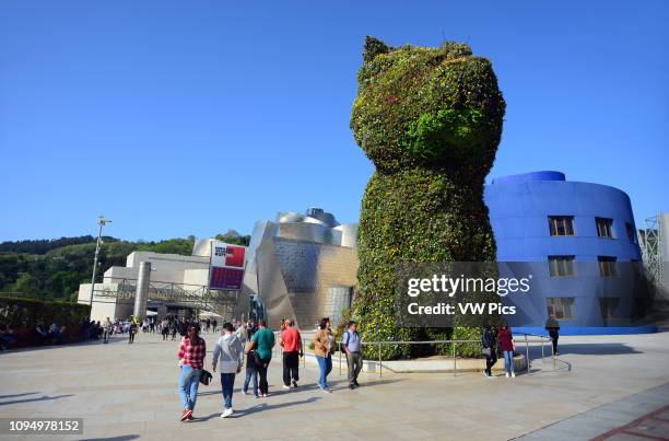 Puppy sculpture by Jeff Koons at the Guggenheim Museum Bilbao is a museum of modern and contemporary art, designed by Canadian-American architect...