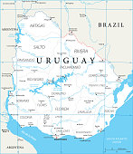 Map of Uruguay - Vector