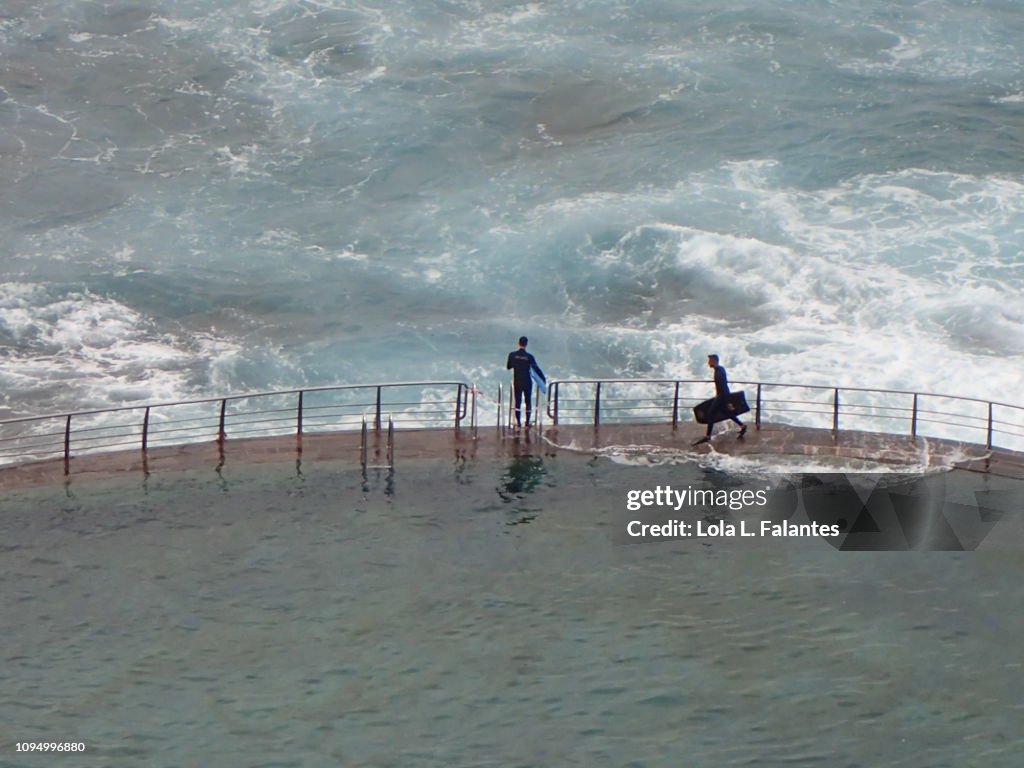 Tide pool and surf, Punta del Hidalgo, Tenerife