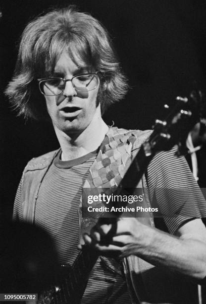 Bassist Phil Lesh performing with American rock group The Grateful Dead, at the Woodstock Music Festival, Bethel, New York, 16th August 1969.