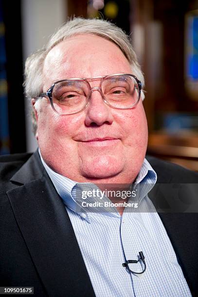 Howard Buffett, a Berkshire Hathaway Inc. Director and potential successor to his father Warren Buffett as chairman, smiles prior to a Bloomberg...