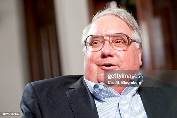 Howard Buffett, a Berkshire Hathaway Inc. Director and potential successor to his father Warren Buffett as chairman, speaks following a Bloomberg...