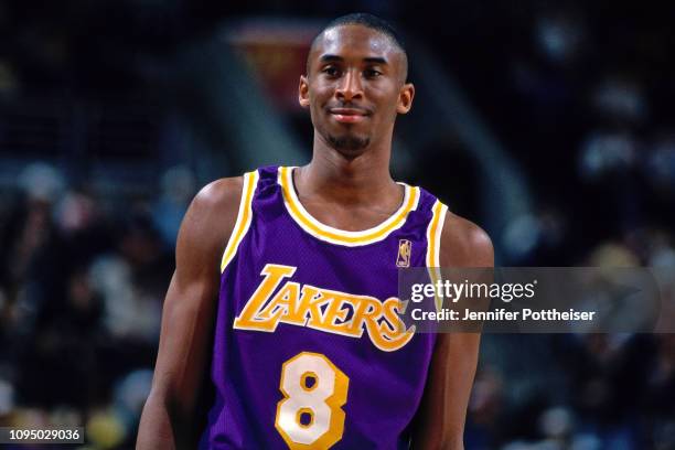 January 26: Kobe Bryant of the Los Angeles Lakers looks on during the game against the Philadelphia 76ers on January 26, 1996 at the CoreStates...