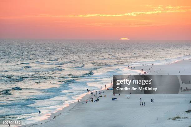 sunset at the beach - alabama imagens e fotografias de stock