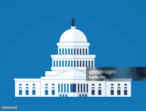 united states capitol building - kapitol lokales regierungsgebäude stock-grafiken, -clipart, -cartoons und -symbole