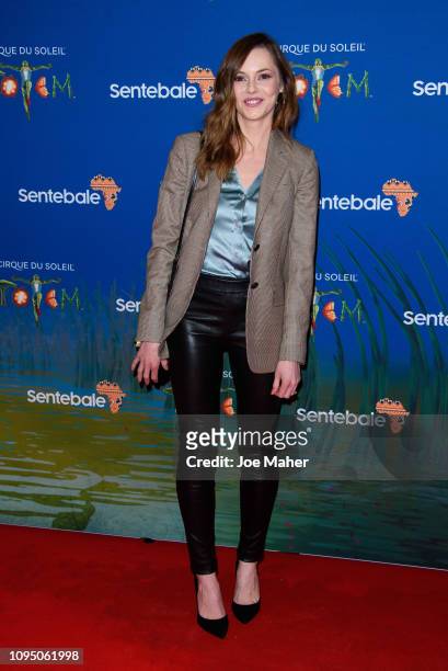 Hannah Tointon attends the Cirque du Soleil Premiere Of "TOTEM" at Royal Albert Hall on January 16, 2019 in London, England.