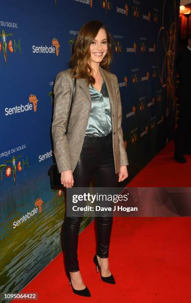 Hannah Tointon attends the Cirque du Soleil Premiere Of "TOTEM" at Royal Albert Hall on January 16, 2019 in London, England.