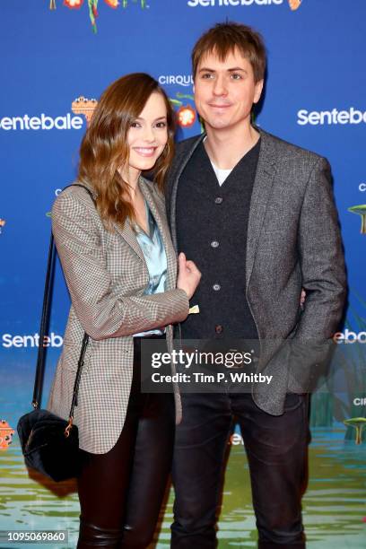 Hannah Tointon and Joe Thomas attend the Cirque du Soleil Premiere Of "TOTEM" at Royal Albert Hall on January 16, 2019 in London, England.