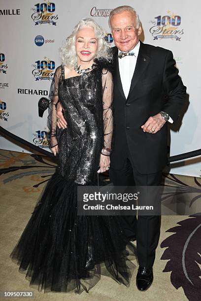 Astronaut Buzz Aldrin and wife Lois Aldrin arrive at the 21st Annual Night of 100 Stars Awards Gala at Beverly Hills Hotel on February 27, 2011 in...