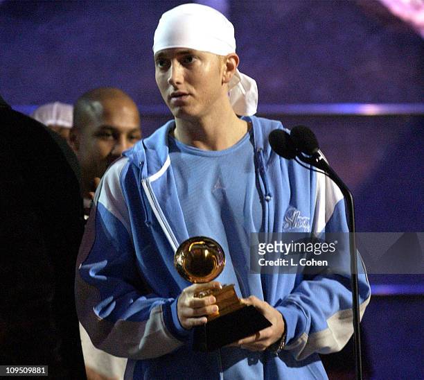 Eminem during The 45th Annual GRAMMY Awards - Show at Madison Square Garden in New York City, New York, United States.
