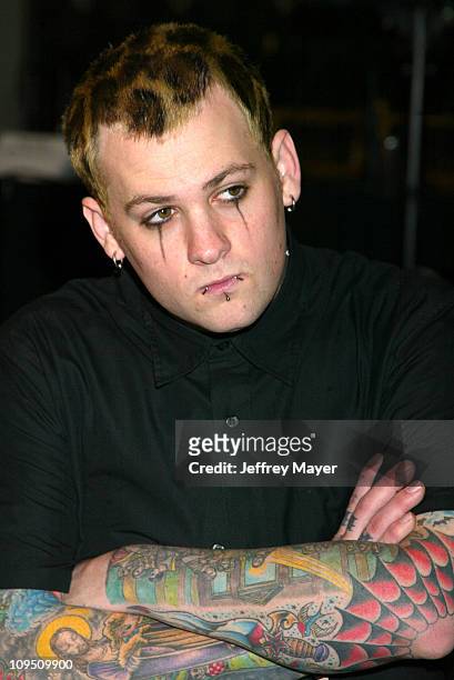 Benji Madden of Good Charlotte during Honda Civic and MTV's "TRL" Present New Found Glory and Good Charlotte Tour - Febrary 25, 2003 at Quixote...