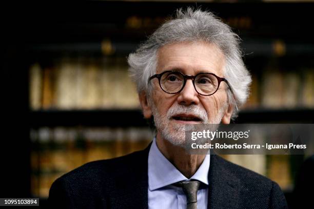 Italian author and political analist Piero Ignazi attends the presentation of his collegue Colin Crouch's latest book "Identita perdute" at...