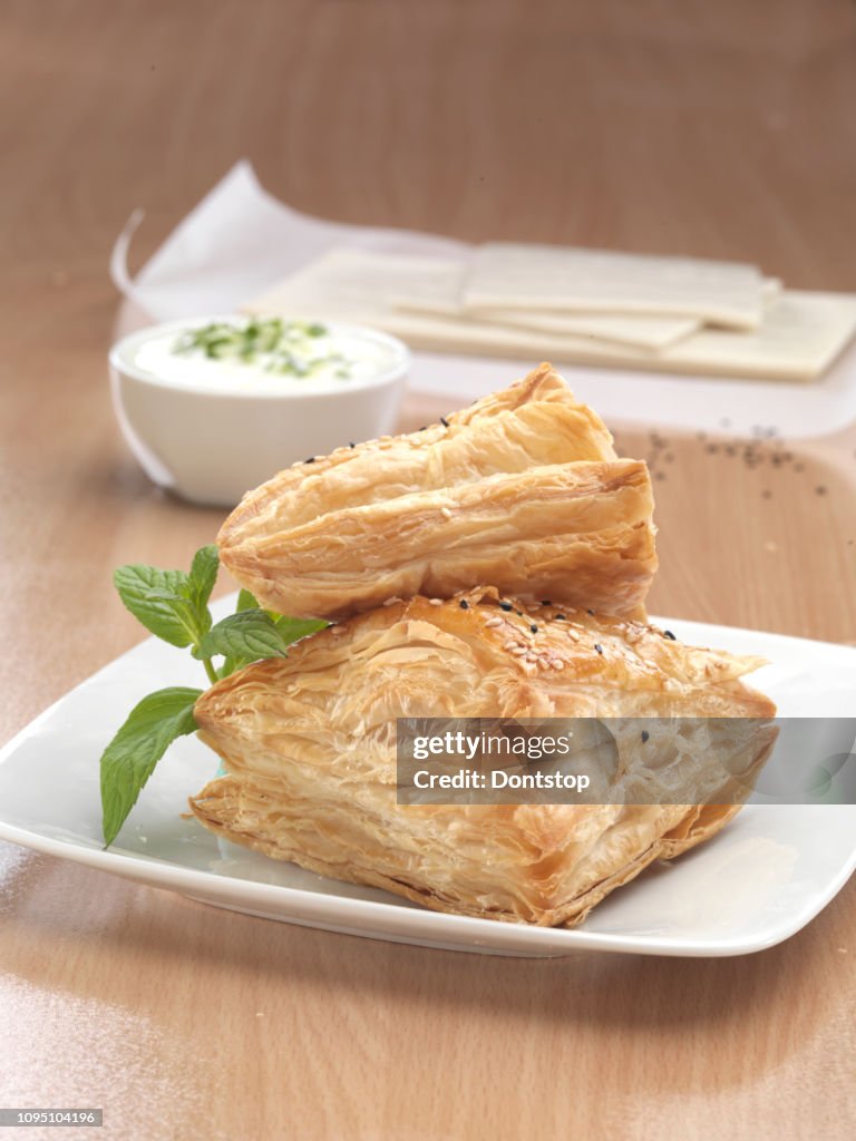 Hojaldre con relleno de queso