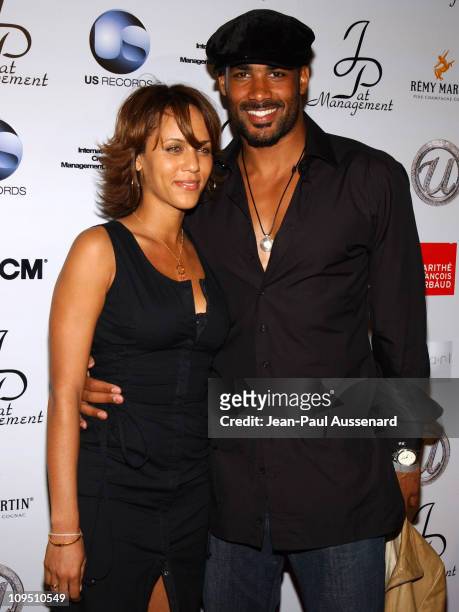 Nicole Parker and Boris Kodjoe during Usher's 25th Birthday Bash "Flashback 1978" - Arrivals at Pearl in West Hollywood, California, United States.