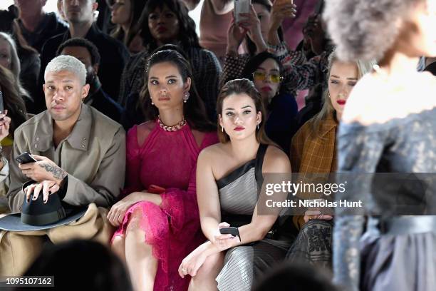 Miss Universe 2018 Catriona Gray and actor Julia Creus attend the Tadashi Shoji FW'19 Fashion Show front row during New York Fashion Week: The Shows...