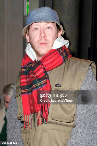 Singer Eddy de Pretto attends the Raf Simons Menswear Fall/Winter 2019-2020 show as part of Paris Fashion Week on January 16, 2019 in Paris, France.