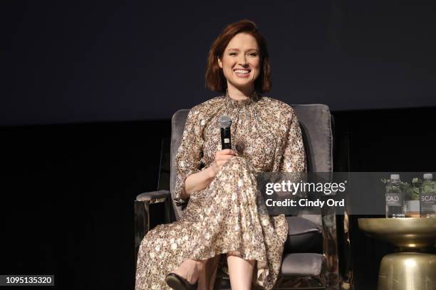 Ellie Kemper speaks onstage the "Unbreakable Kimmy Schmidt" Q&A during SCAD aTVfest 2019 at SCADshow on February 7, 2019 in Atlanta, Georgia.