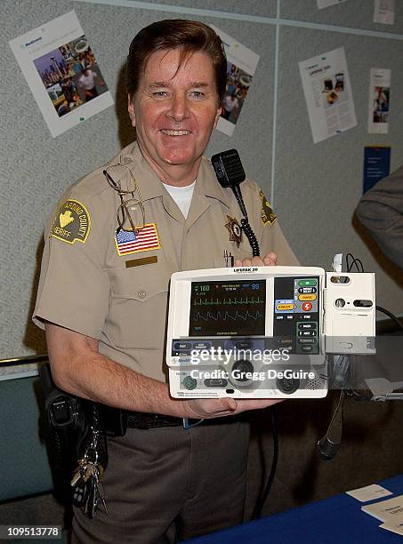 Bobby Sherman, the 1970s teen heartthrob, now a San Bernardino County deputy sheriff, who has also worked as a paramedic and a CPR trainer, holds a...