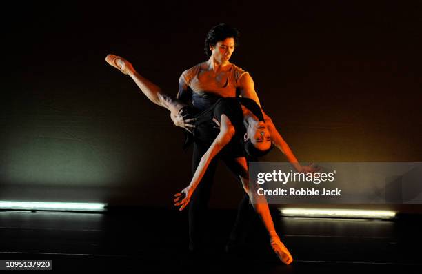 Alessandra Ferri and Herman Cornejo in Wayne McGregor's Witness at The Royal Opera House on January 16, 2019 in London, England.