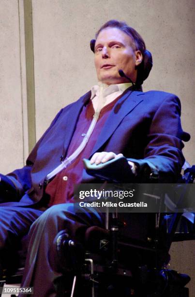Christopher Reeve at the Arrowhead Pond for Cal State Fullerton's 7th annual Front and Center gala.