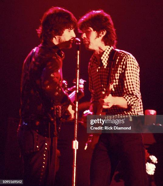 January 19: The Band's Rick Danko and Robbie Robertson perform during Bob Dylan and The Band - The Tour 74' at The Hollywood Sportatorium in Pembroke...