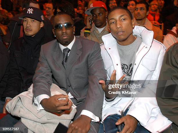 Sean "P Diddy" Combs and Pharrell Williams during 9th Annual Victoria's Secret Fashion Show - Front Row at The New York State Armory in New York...