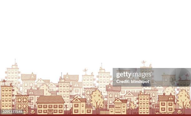 cityscape - old town stock illustrations
