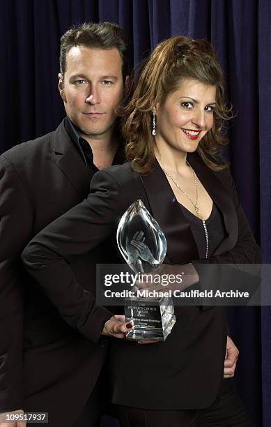 John Corbett and Nia Vardalos during The 29th Annual People's Choice Awards - Portrait Gallery at Pasadena Civic Auditorium in Pasadena, California,...