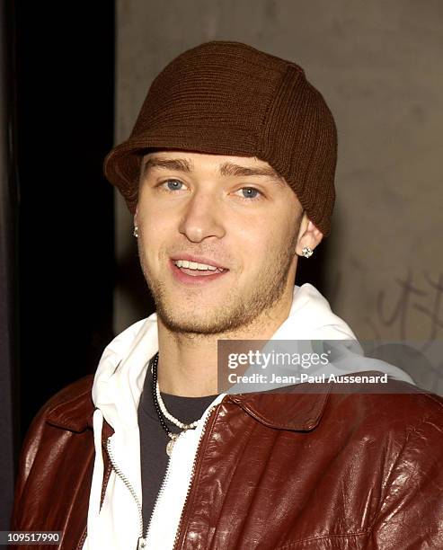 Justin Timberlake during Teen People and Universal Records Honor Nelly as the 2002 Artist of the Year - Arrivals at Ivar in Hollywood, California,...