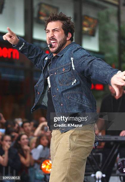 Joey Fatone during *NSYNC Performs on "The Today Show" Summer Concert Series - August 20, 2001 at NBC Studios in New York City, New York, United...