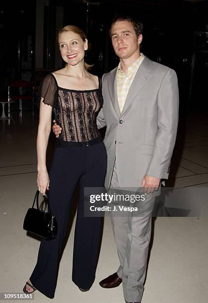 Patricia Clarkson and Sam Rockwell during Cannes 2002 - Director's Fortnight Closing Night - "Welcome to Collinwood" Premiere and Party at Noga...
