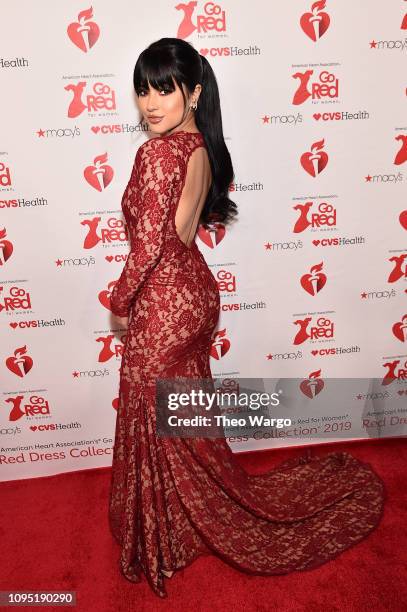 Becky G attends The American Heart Association's Go Red For Women Red Dress Collection 2019 Presented By Macy's at Hammerstein Ballroom on February...