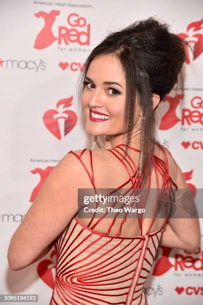 Danica McKellar attends The American Heart Association's Go Red For Women Red Dress Collection 2019 Presented By Macy's at Hammerstein Ballroom on...