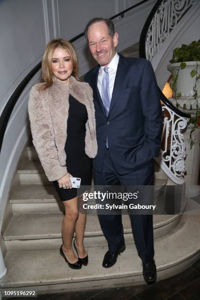 Roxana Girand and Eliot Spitzer attend Opening Party For The Elizabeth Collective at The Elizabeth Collective on January 16, 2019 in New York City.