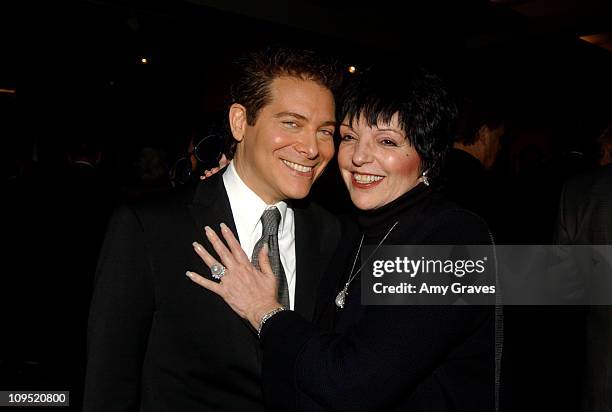 Michael Feinstein and Liza Minnelli during The Academy of Motion Picture Arts and Sciences' Centennial Tribute to Bing Crosby at Academy of Motion...