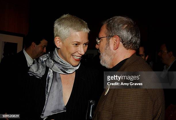 Mrs. Gene Kelly and Leonard Maltin during The Academy of Motion Picture Arts and Sciences' Centennial Tribute to Bing Crosby at Academy of Motion...