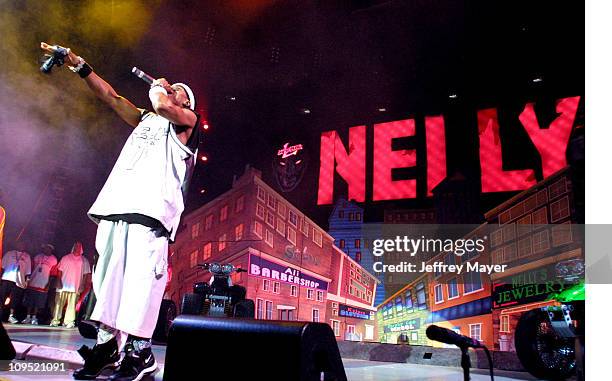 Nelly during MTV's "TRL" Tours Southern California - September 2, 2001 at Verizon Wireless Amphitheater in Irvine, California, United States.