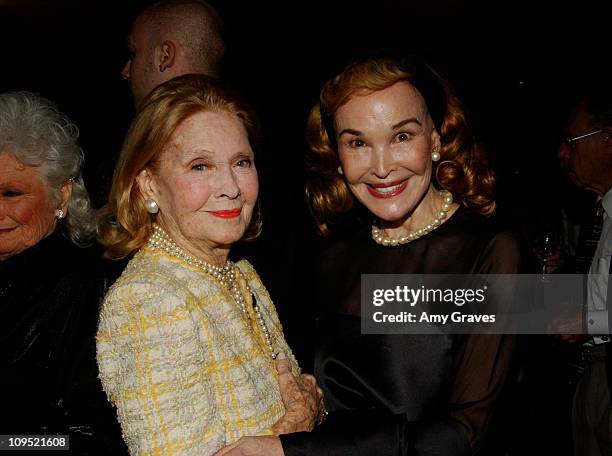 Mary Carlisle and Kathryn Crosby during The Academy of Motion Picture Arts and Sciences' Centennial Tribute to Bing Crosby at Academy of Motion...